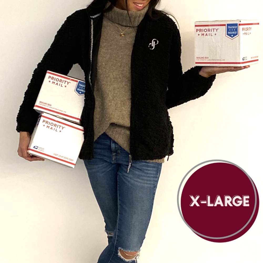 XLarge- Black Poshmark Full Zip Sherpa Sweater